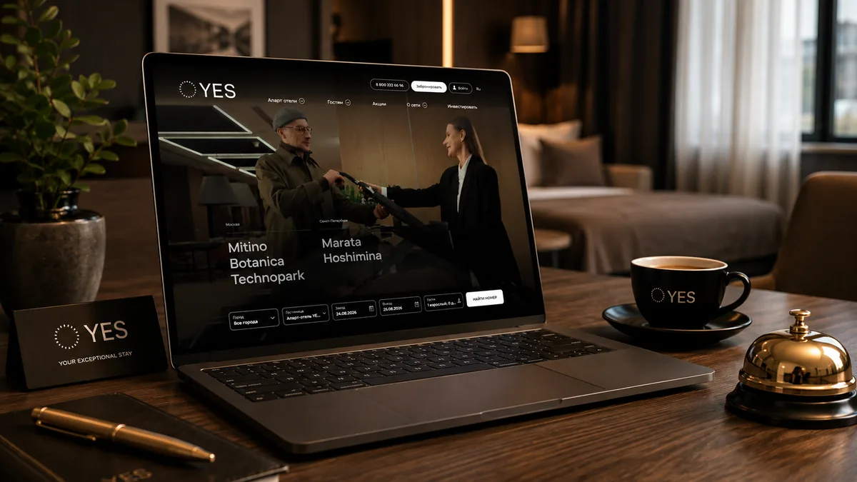 Лендинги, реклама и SEO для сети апарт-отелей YES — обложка проекта